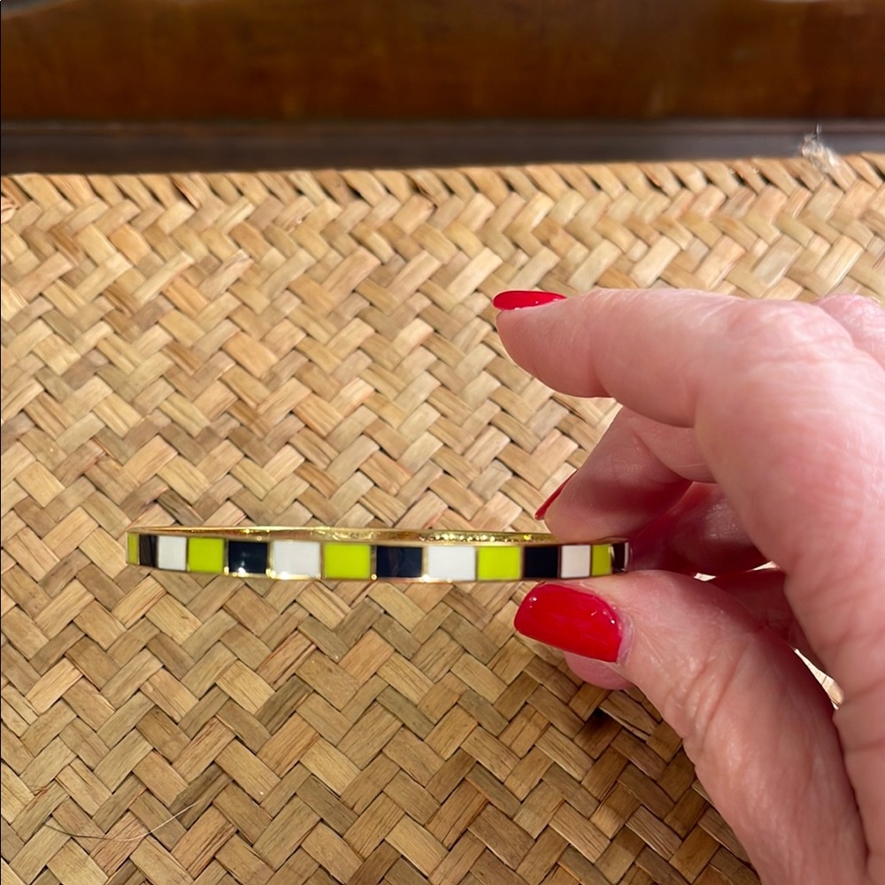 Kate Spade Gold and Multicolor Tile Bangle